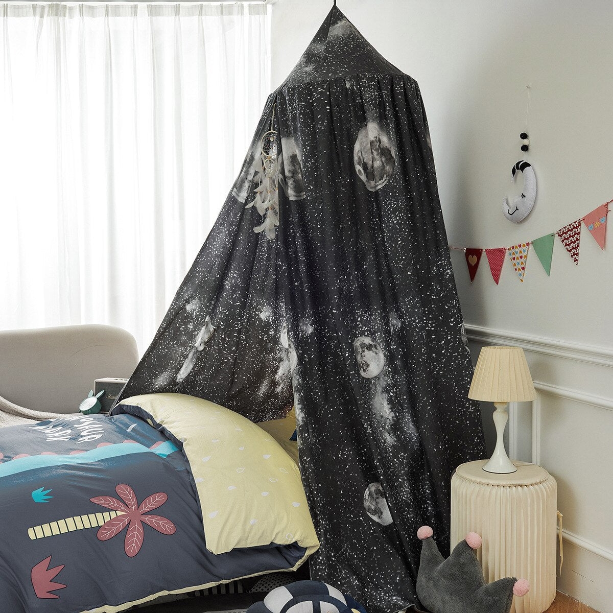 ciel de lit bebe pleine lune pour enfant