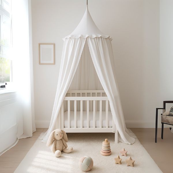 ciel de lit blanc mousseline 100 cotton