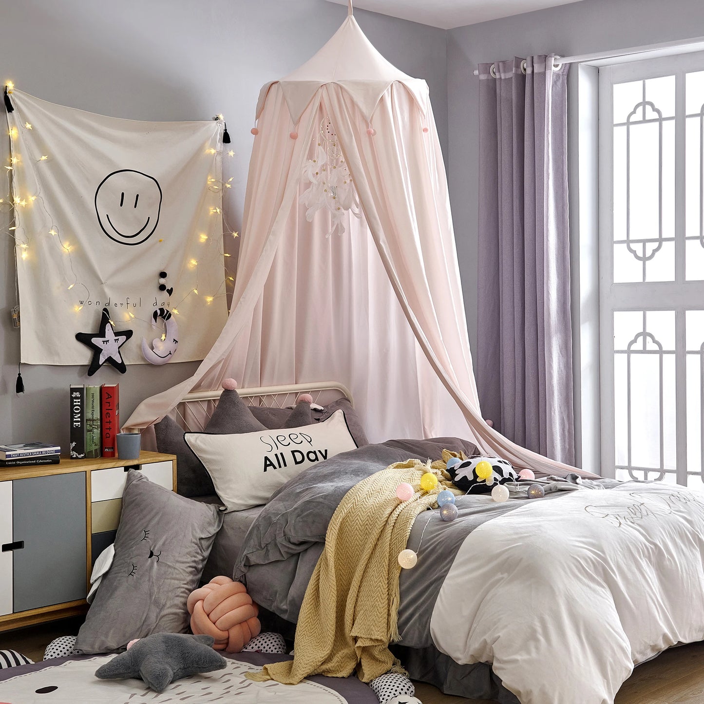 ciel de lit princesse rose lit