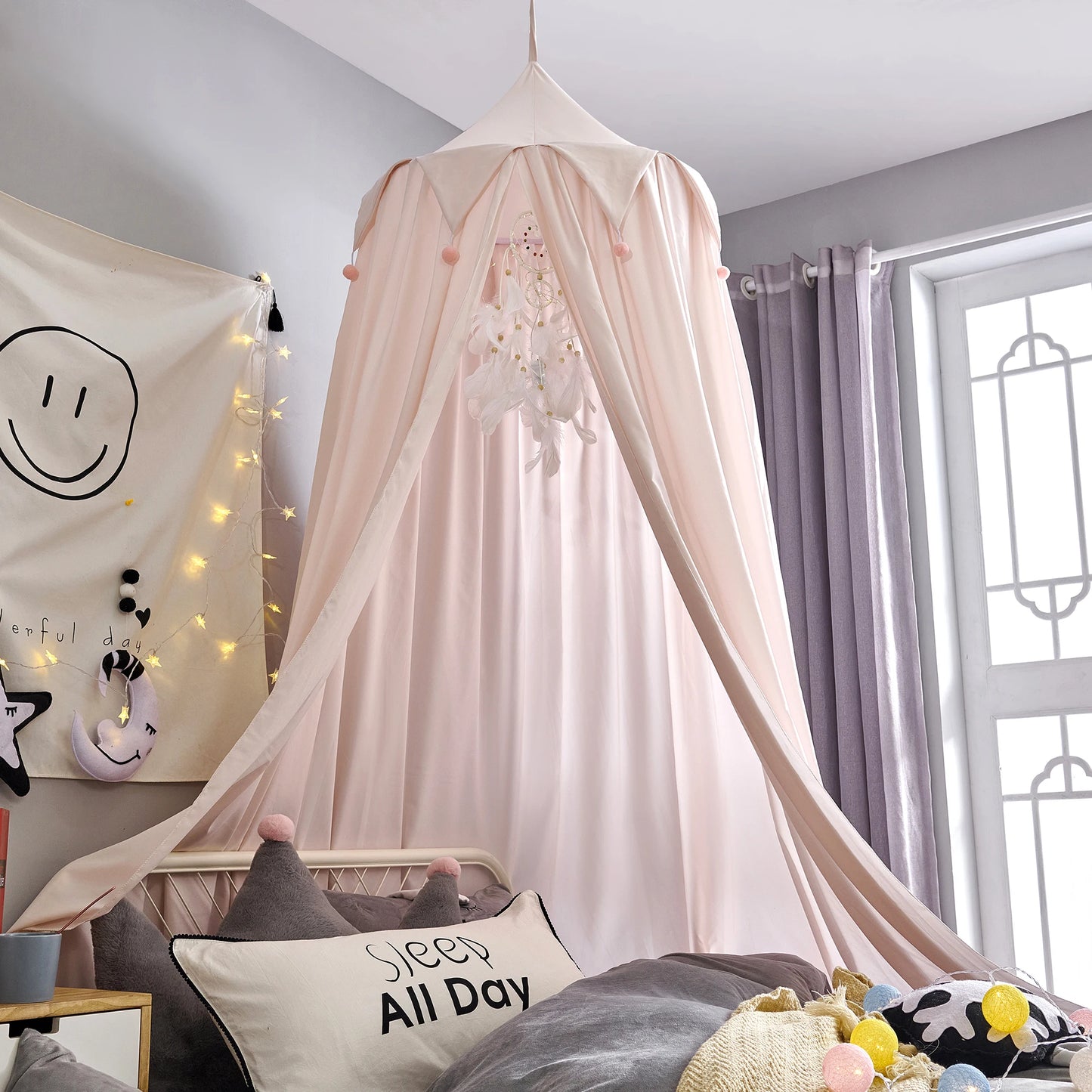 ciel de lit princesse rose