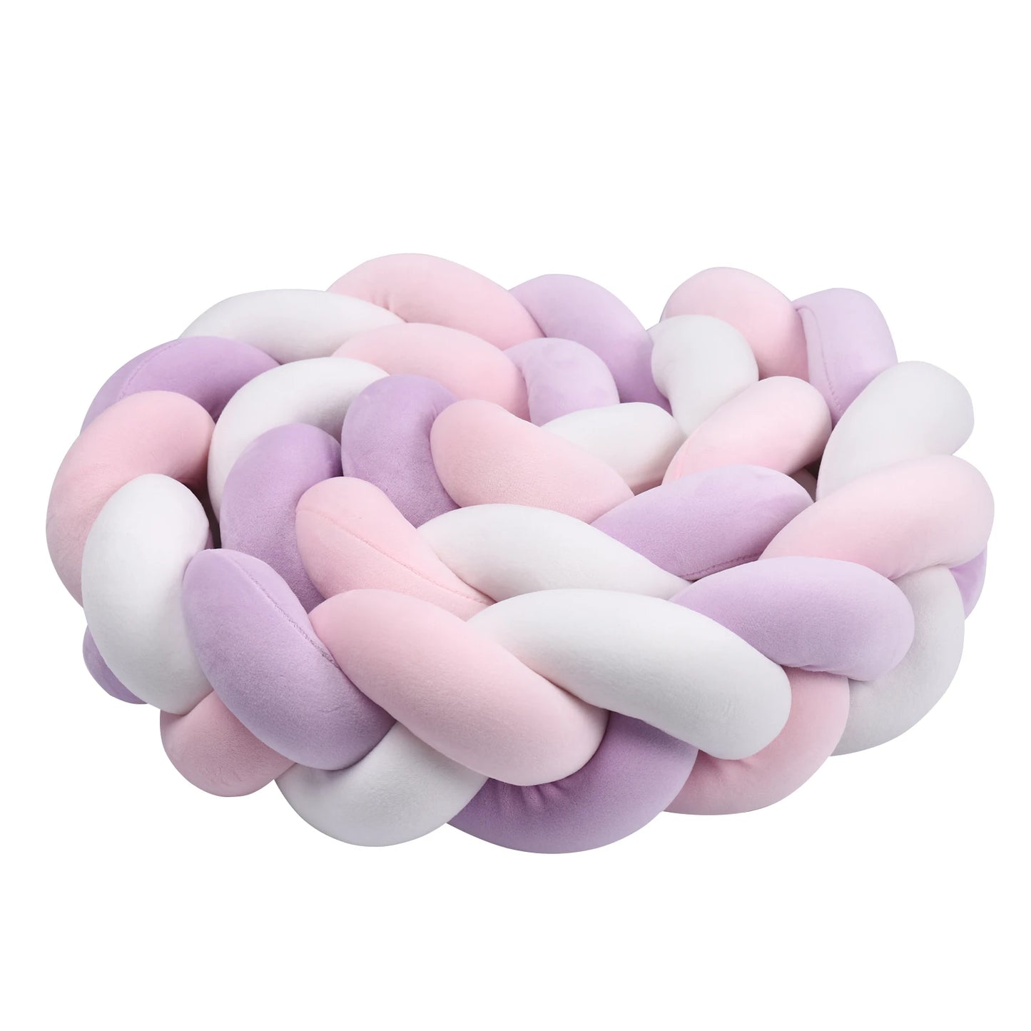 contour de lit rose blanc mauve
