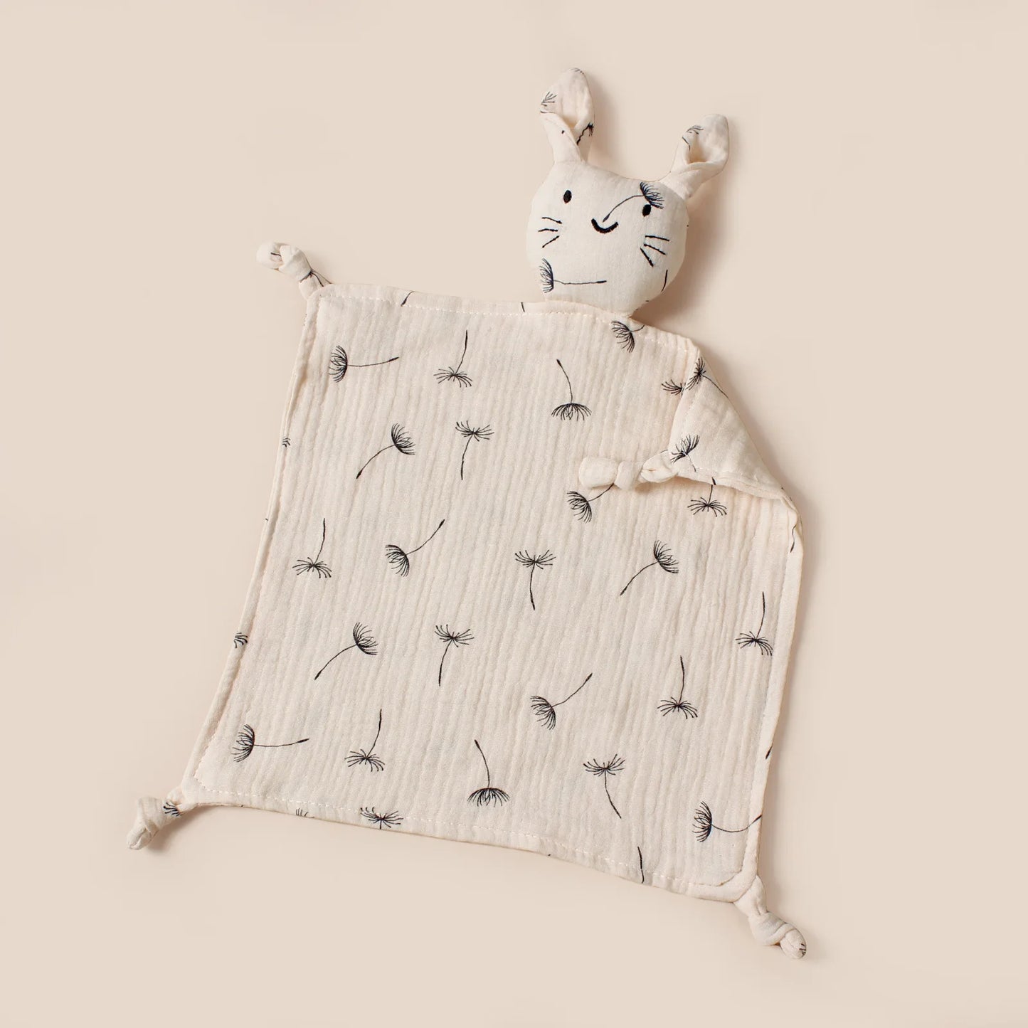 doudou lapin fleurs pissenlit