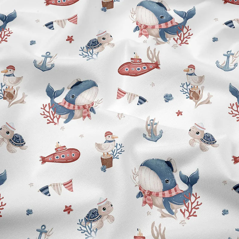 drap housse pour lit bebe requin bleu