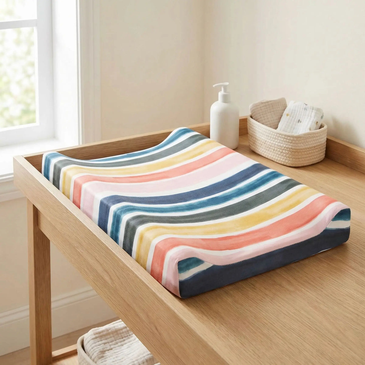 housse matelas à langer arc-en-ciel bébé