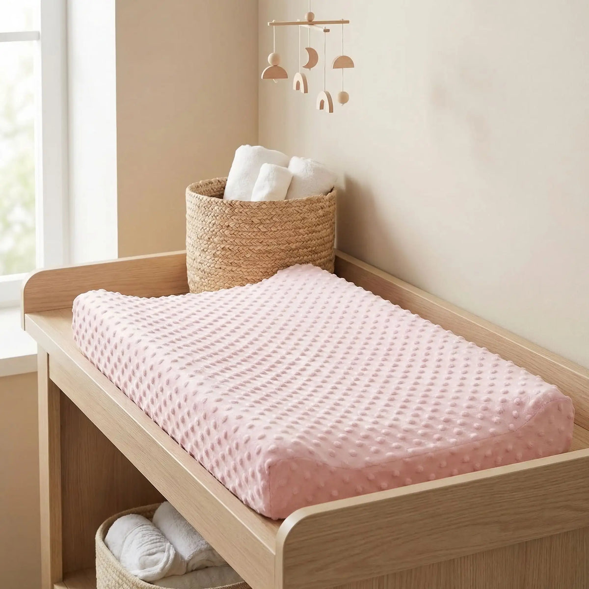 housse matelas Ă langer rose