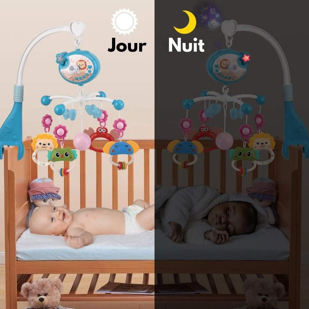 mobile musical bebe eveil jour sommeil nuit