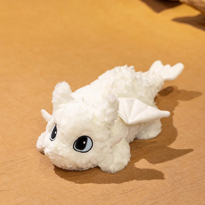 peluche dragon blanc apaisante amusante