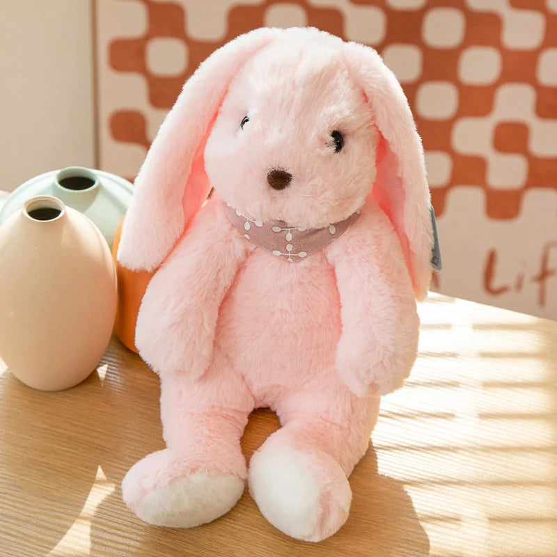 peluche lapin rose doux coton apaisant moelleux sommeil enfant
