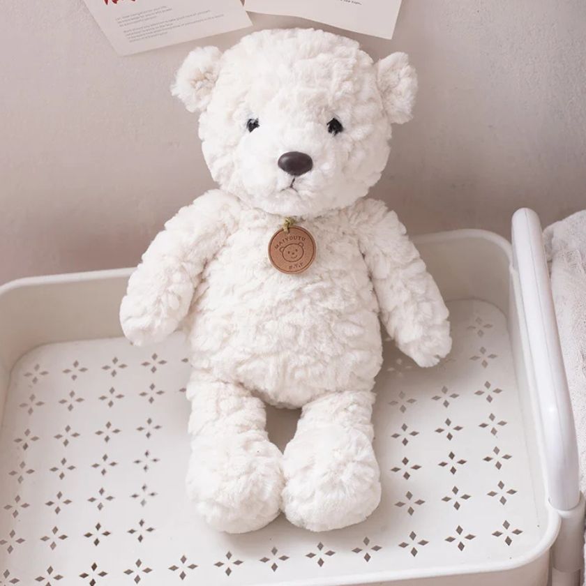 peluche ours blanc apaisante mignonne rassurante sommeil enfant