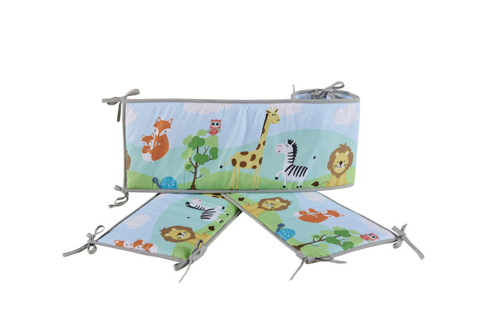 tour de lit animaux jungle pour lit barreaux