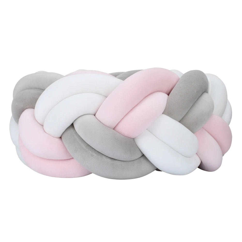 tresse de lit 3m rose blanc gris