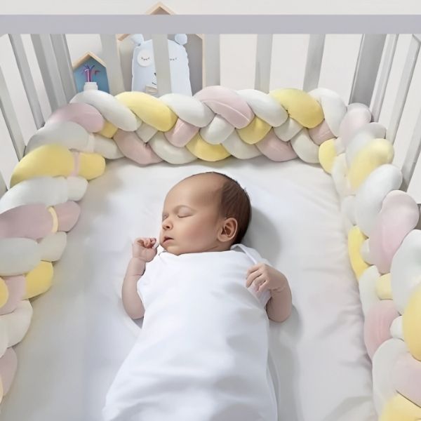 tresse de lit 3m rose blanche jaune enfant endormi