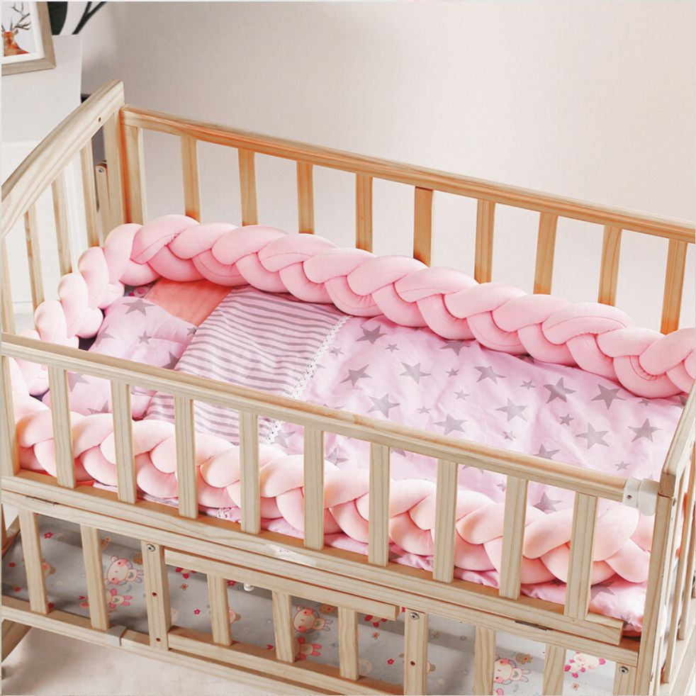 tresse de lit 3m rose coton doux lit enfant