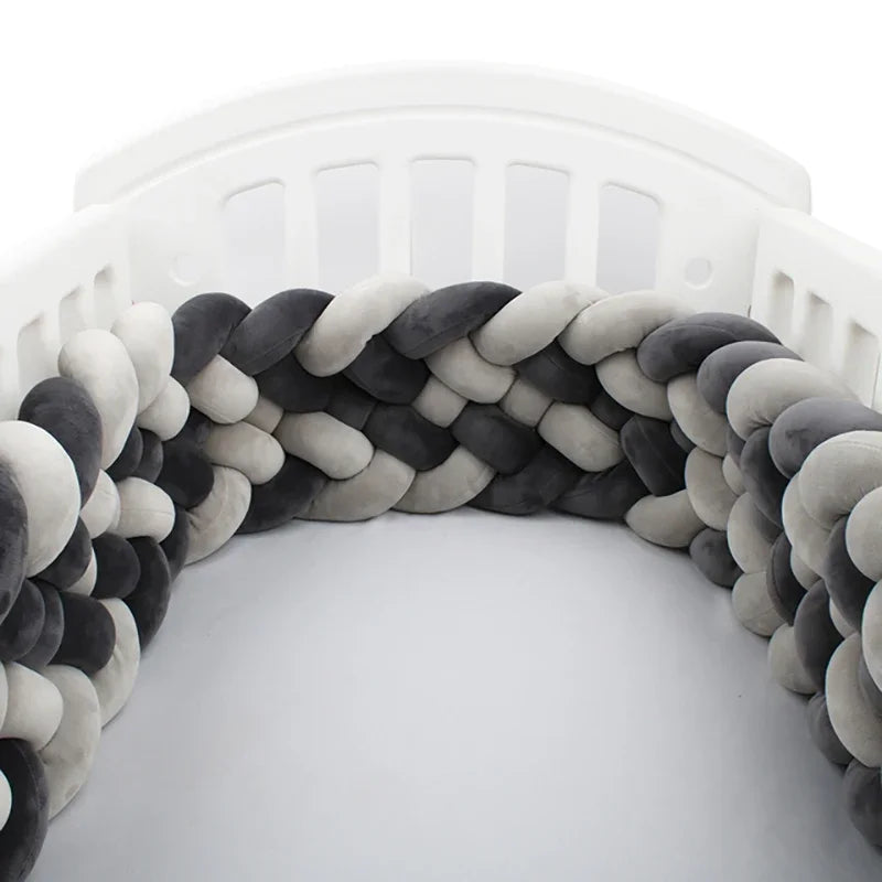 tresse de lit 4m gris noir