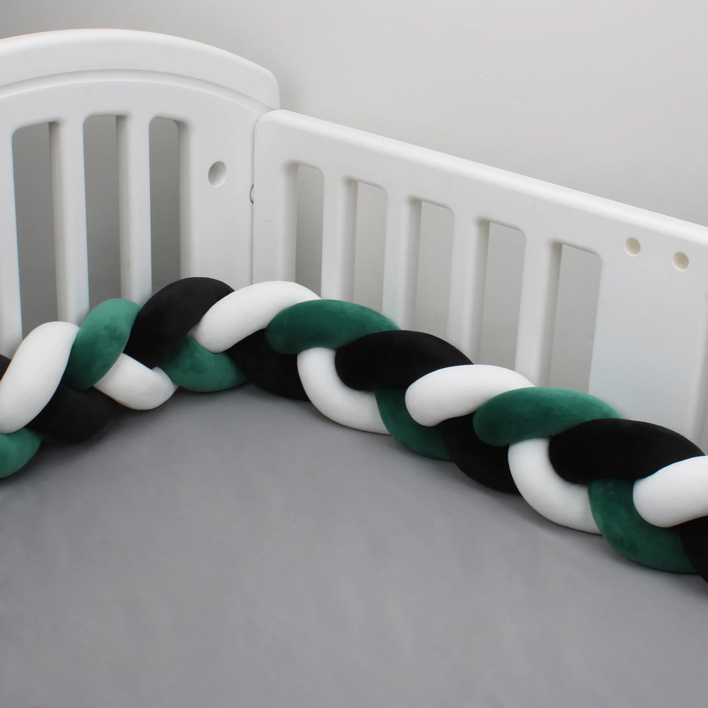 tresse de lit bebe noir blanc vert ultra doux