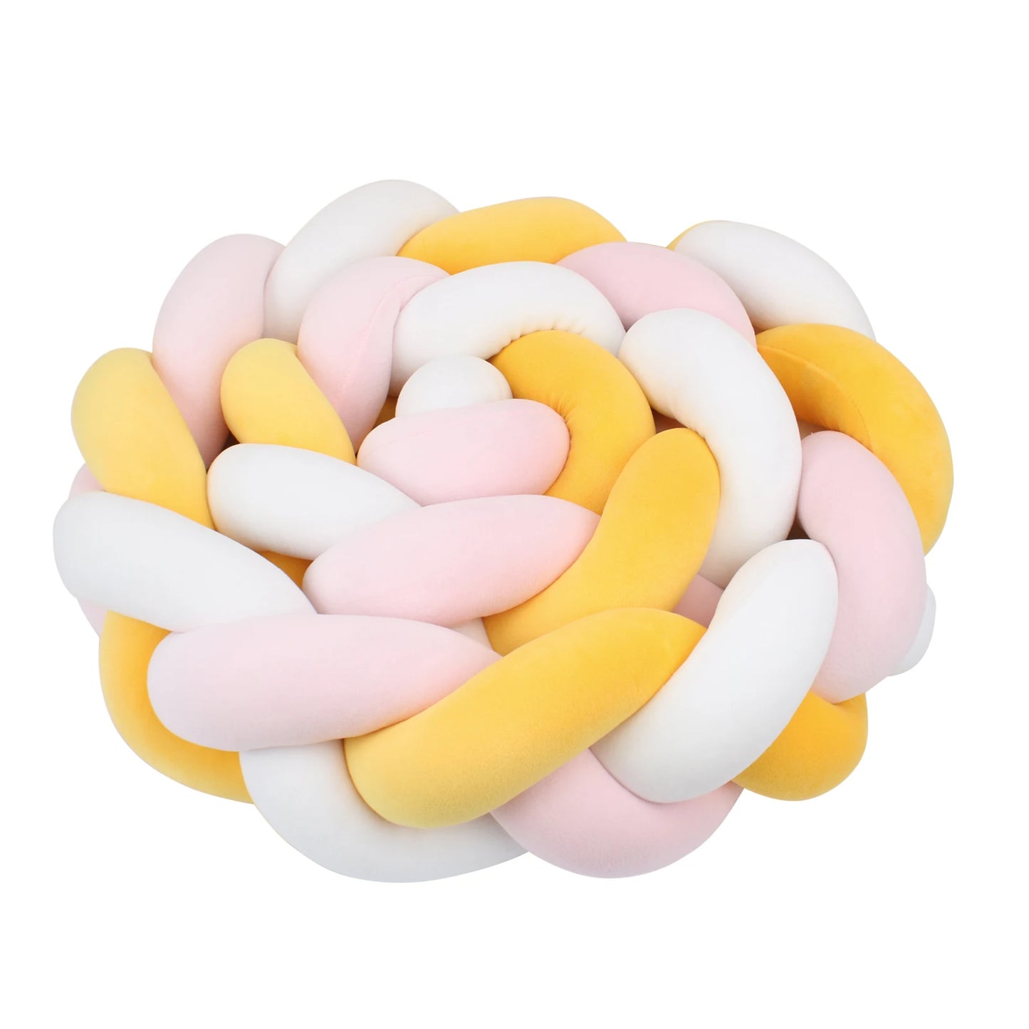 tresse de lit bebe rose blanc jaune