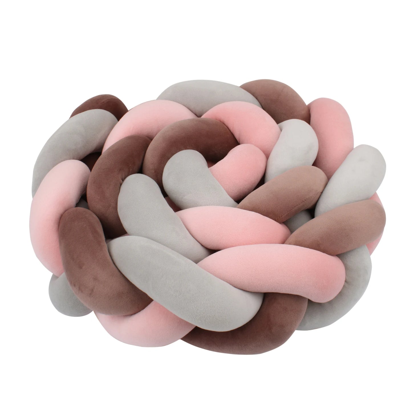 tresse de lit bebe rose marron gris super doux