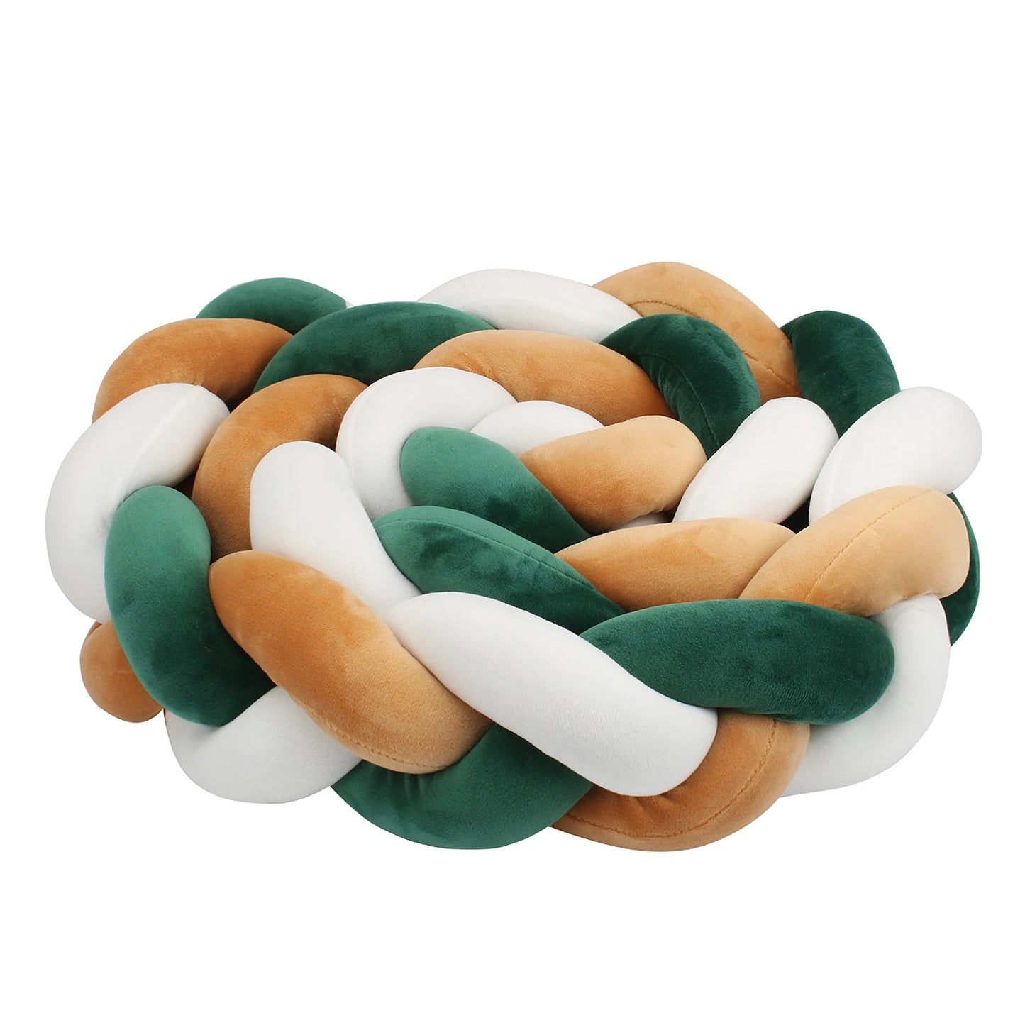 tresse de lit bebe vert blanc brun