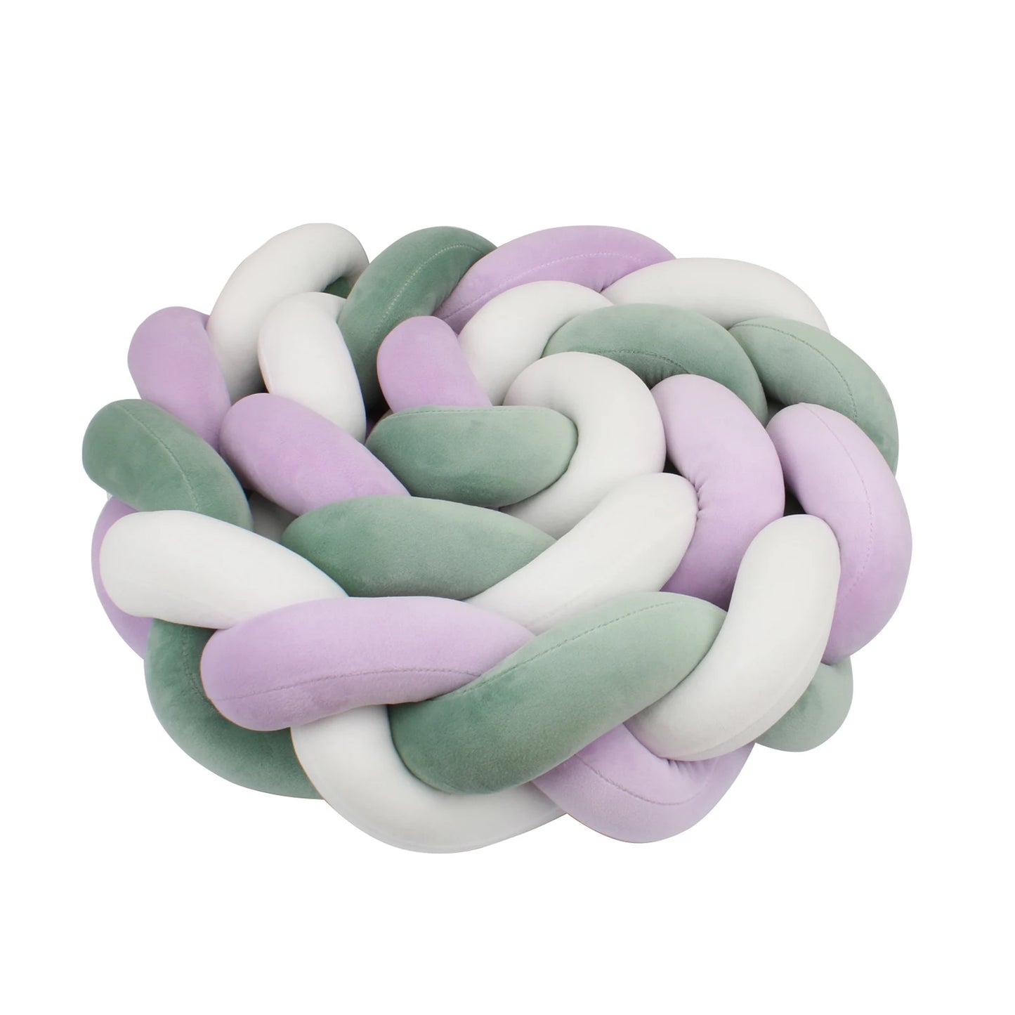 tresse de lit bebe vert blanc mauve super douceur