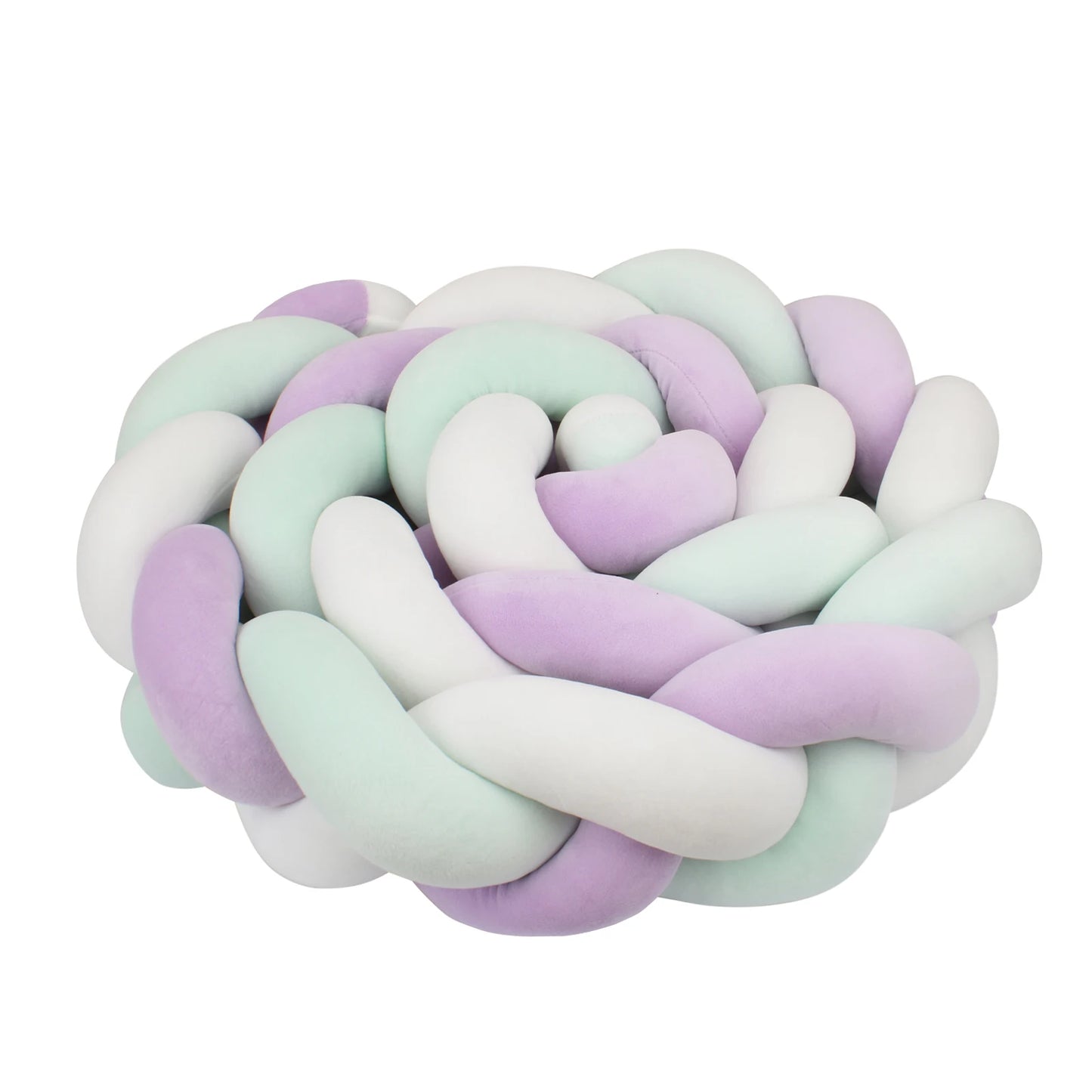 tresse de lit vert blanc mauve super douceur