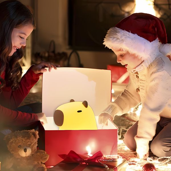 veilleuse bébé capybara cadeau enfant anniversaire noël pâques