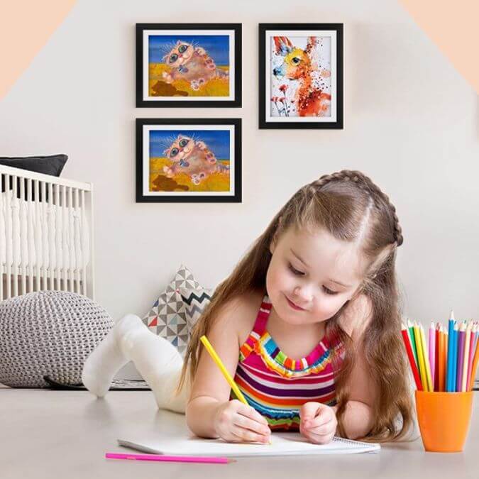 Cadre Pour Dessin Enfants, A4 Cadre Photo D'Art Pour Enfants