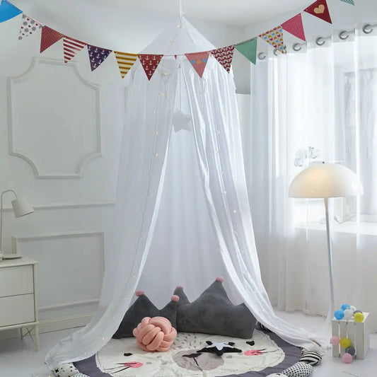 ciel de lit bebe blanc unisexe decoration chambre enfant