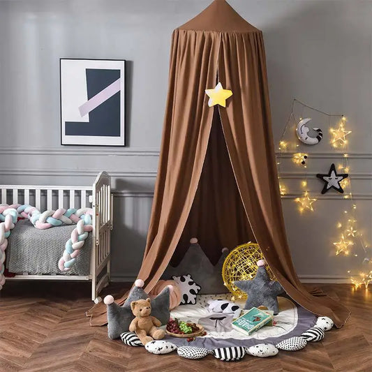 Ciel de lit brun enfant bebe decoration chambre cadeau