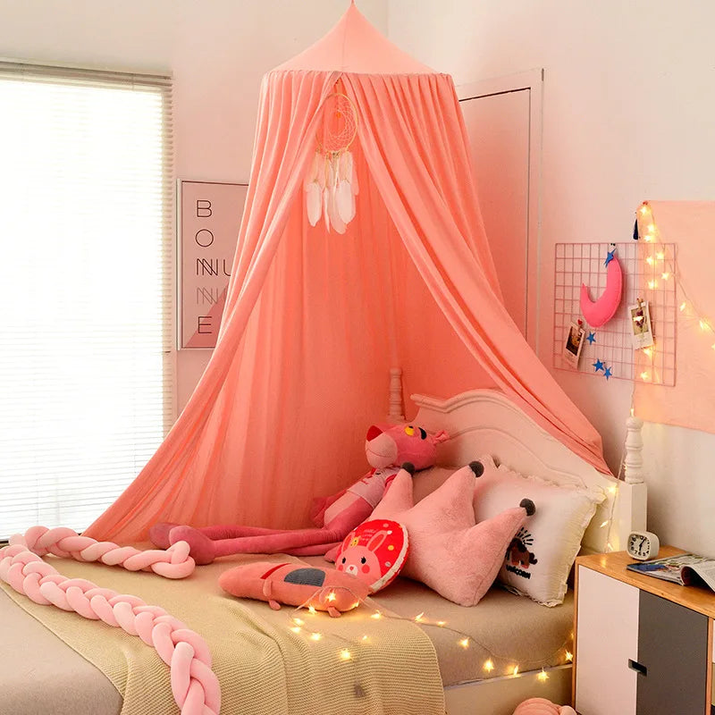 Ciel de lit enfant rose fille moustiquaire decoration chambre