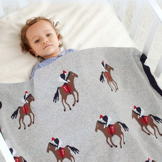 Couverture-bebe-cheval-gris-coton-enfant-garcon