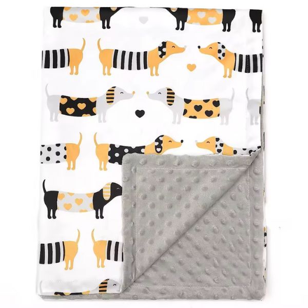 Plaid-bébé-chien-enfant-cadeau-fille-garçon-hiver-automne