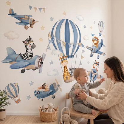 stickers muraux chambre bébé maman souriante