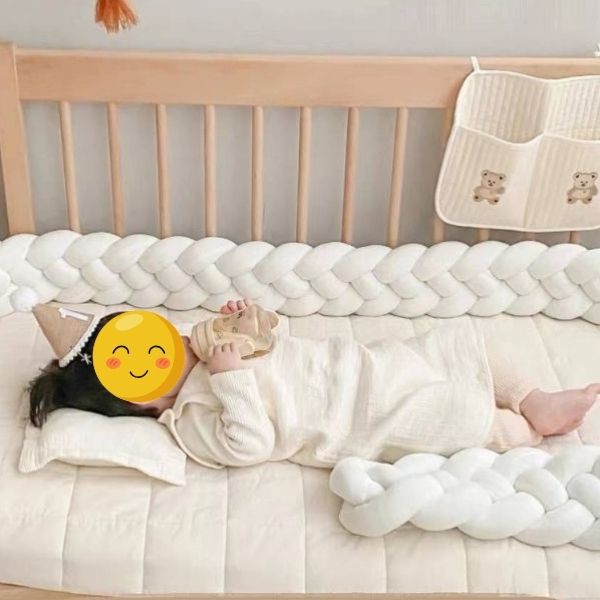 Tresse de lit 3m blanche fille sommeil paisible