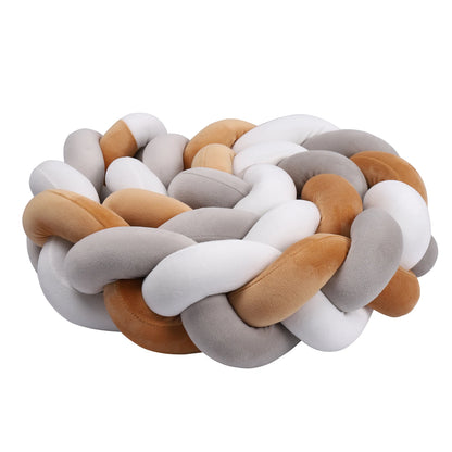 Tresse de lit grise brune protection bebe decoration chambre