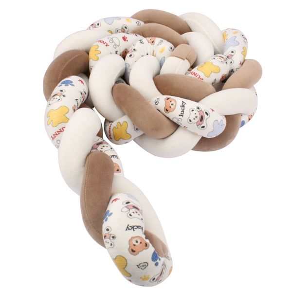 Tresse de lit ours brun blanc decoration chambre