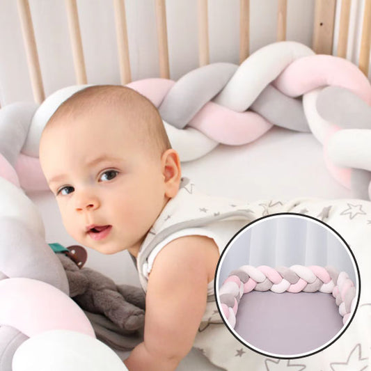 Tresse de lit rose gris blanc unisexe protection