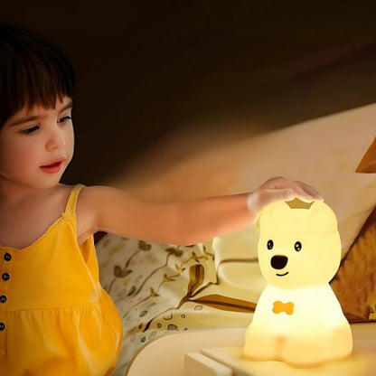 Veilleuse-enfant-silicone-tactile-fille-jaune