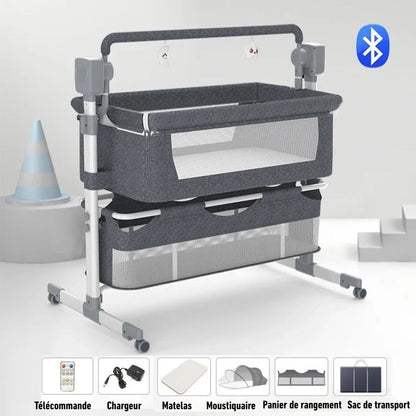 berceau cododo électrique gris moustiquaire panier rangement sac transport