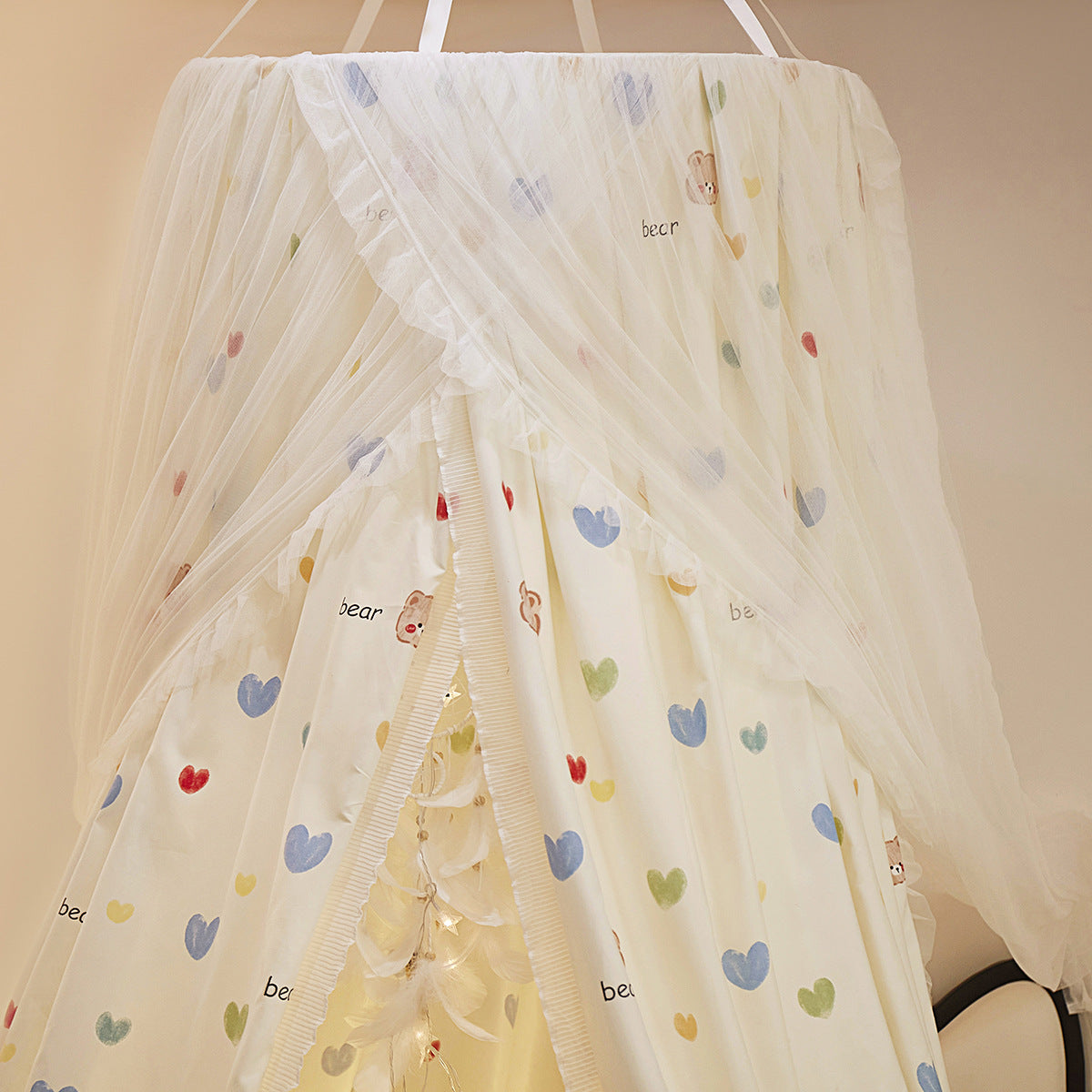 ciel de lit enfant beige
