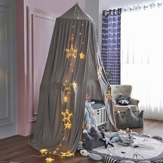 ciel de lit gris enfant bebe