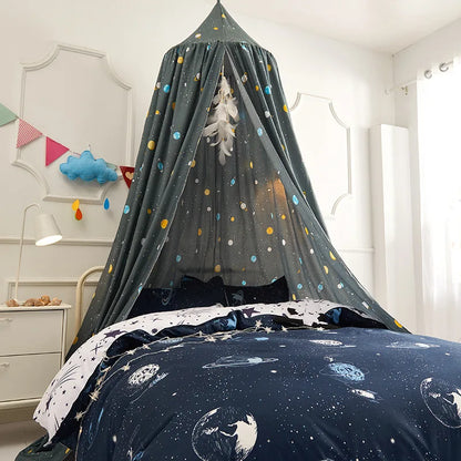 ciel de lit pour bebe gris