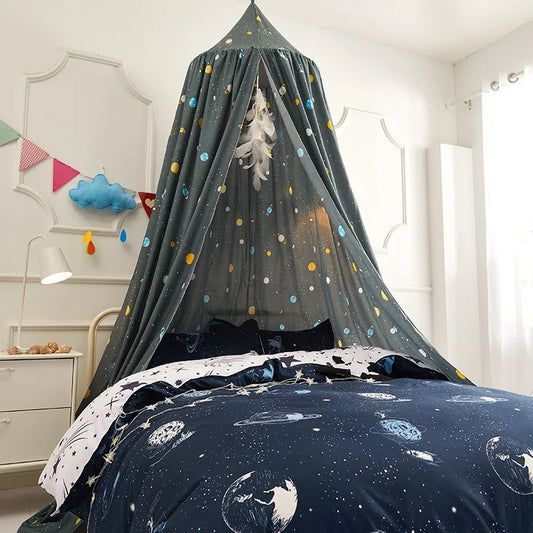 ciel de lit pour bebe gris