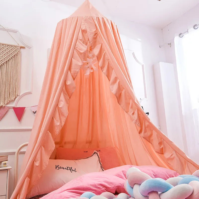 ciel de lit pour fille rose clair