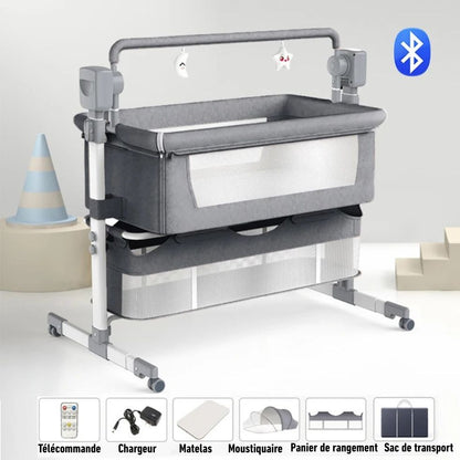 cododo bébé électrique gris moustiquaire panier rangement sac transport