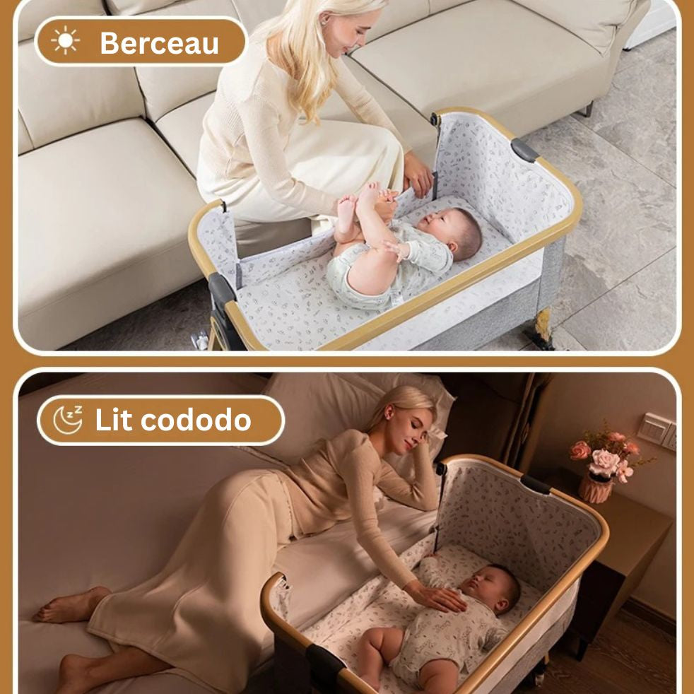 cododo bebe gris doré multifonctionnel maman bébé sourian 