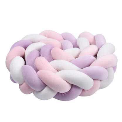 contour de lit rose blanc mauve