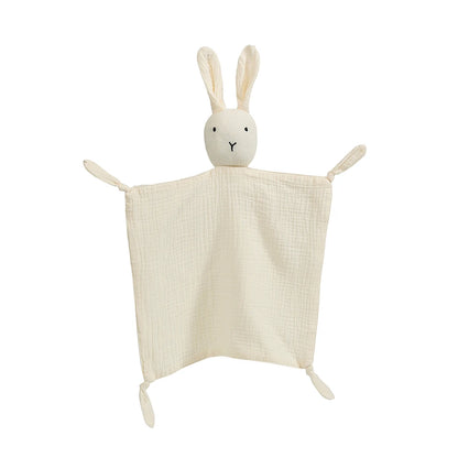 doudou lapin mousseline coton beige