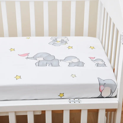 drap housse bébé 60x120 coton éléphant