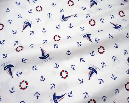 drap housse bébé bateaux bleus