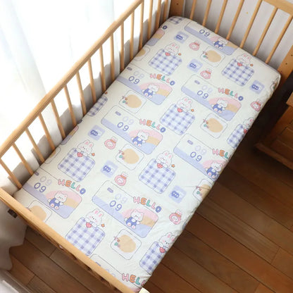 drap housse bebe chat lapin